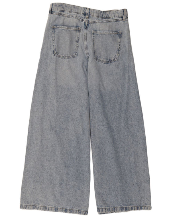 Marks & Spencer Blugi pentru femei cu talie înaltă cu picioare largi UK 12 Medium W30 L28 Albastru