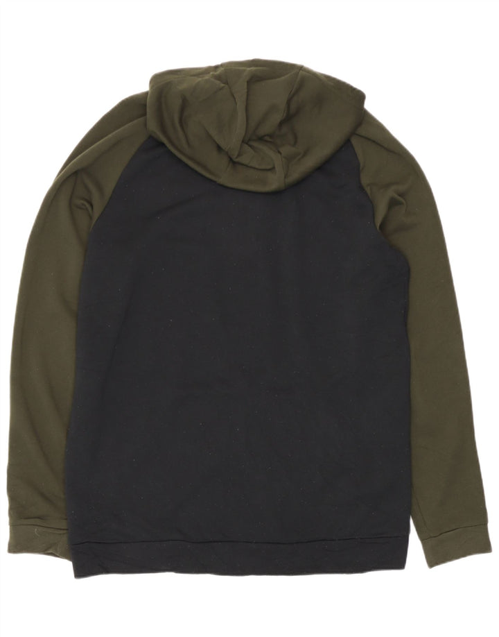 Nike hættetrøje med lynlås til mænd Large Black Colourblock Polyester