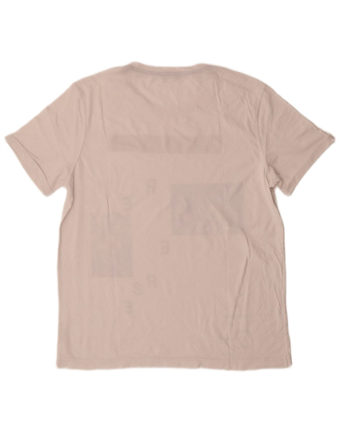 Benetton Mens Graphic T-Shirt Top Medium White