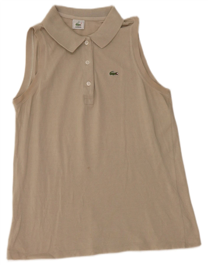 Lacoste Dame ærmeløs poloshirt EU 42 Large Grå