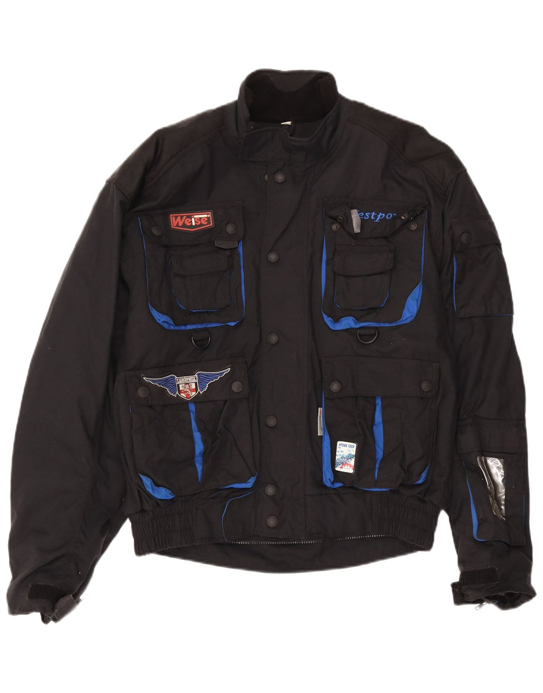 Weise Chaqueta Racer para hombre UK 40 Large Poliamida negra