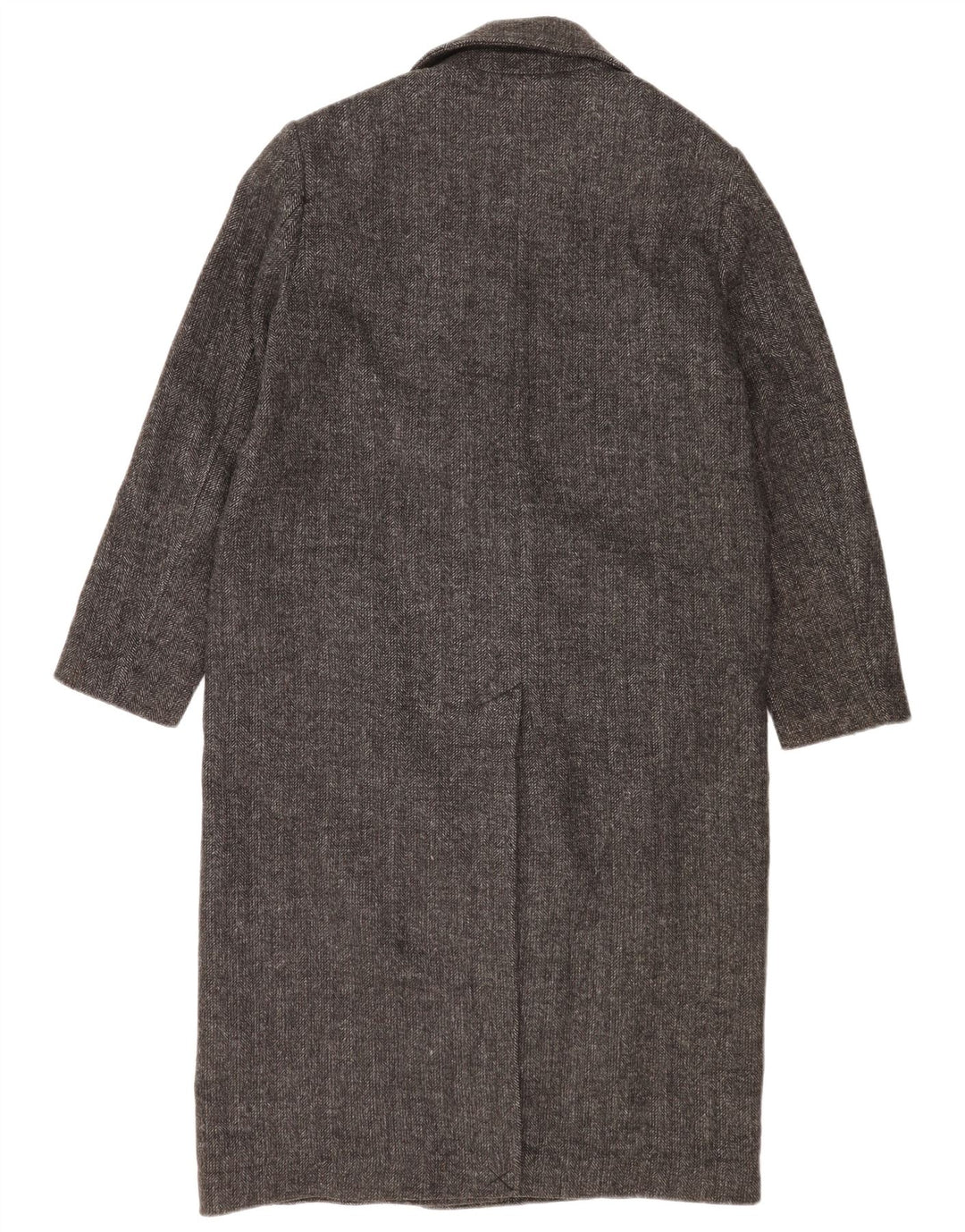 Zara Damen Übergroßer zweireihiger Mantel UK 10 Kleines graues Fischgrätenmuster