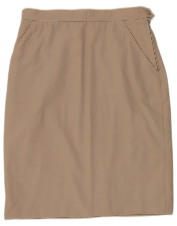 Marella Damen Bleistiftrock UK 16 Large W30 Beige Wolle