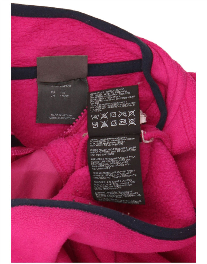JACK WOLFSKIN Girls Fleece Jacket 15-16 Years Pink Polyester