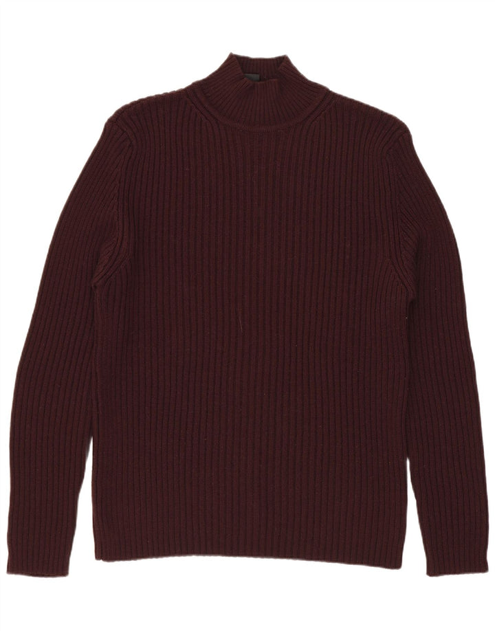 Marlboro Classics Herre Turtle Neck Jumper Sweater Medium Burgundy