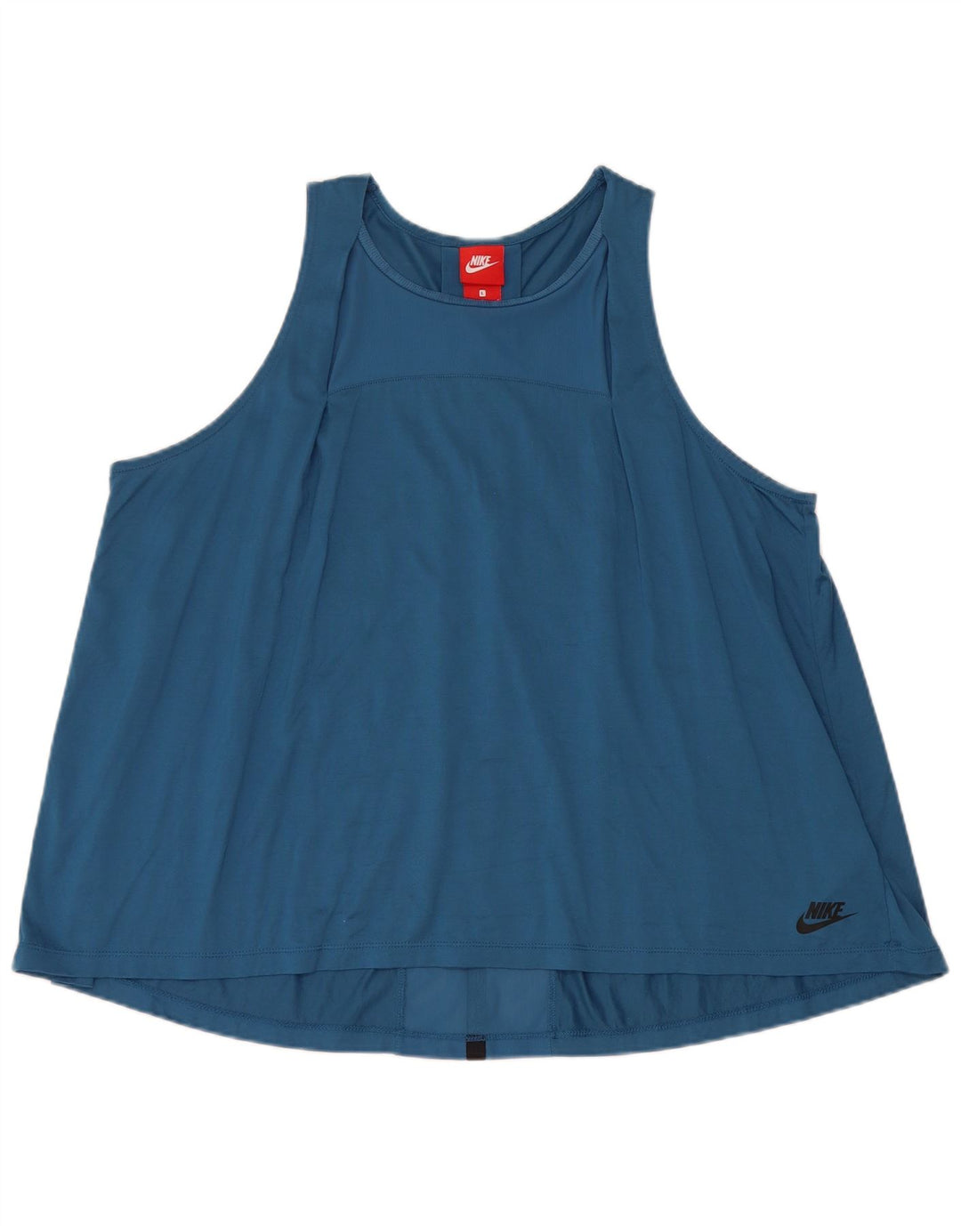 Nike Womens Oversized Vest Top UK 16 Large Blue Cotton