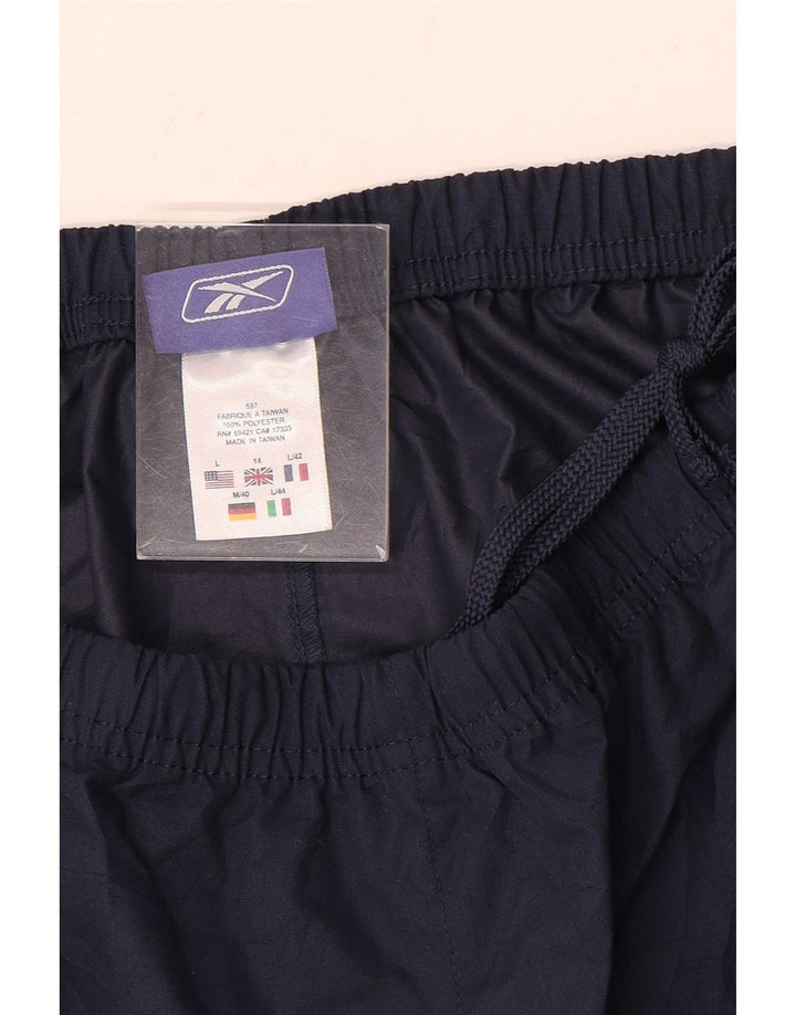 Reebok Damen Trainingshose UK 14 Large Marineblau Polyester