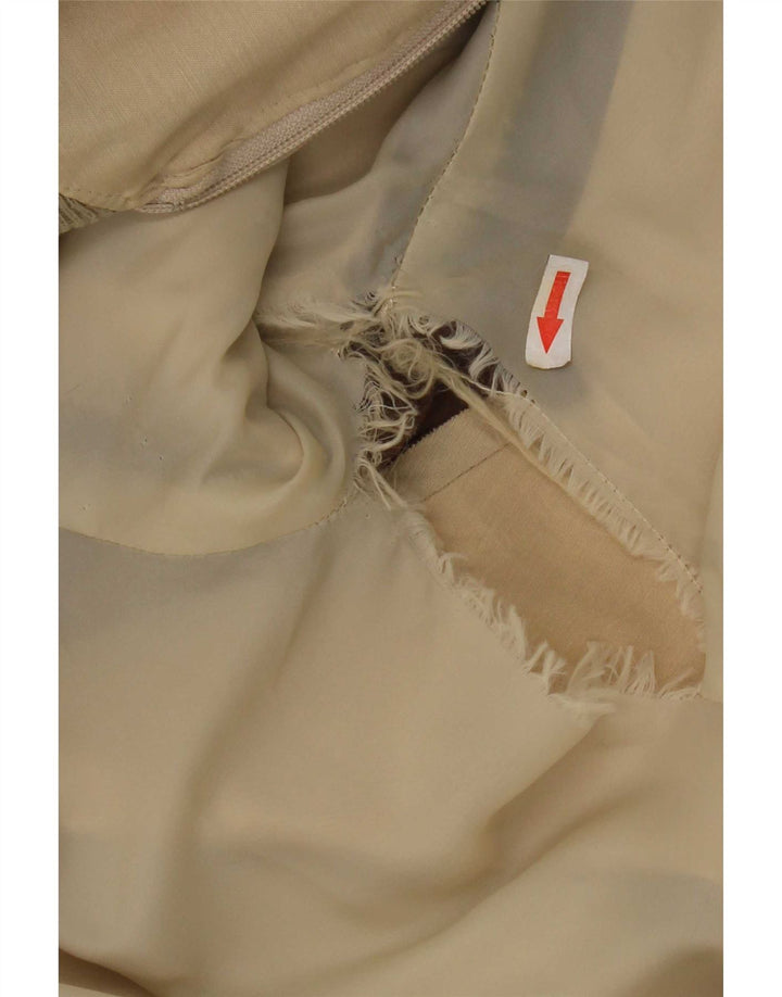 Vintage Mens Bomber Jacket UK 42 XL Beige Colourblock Polyester