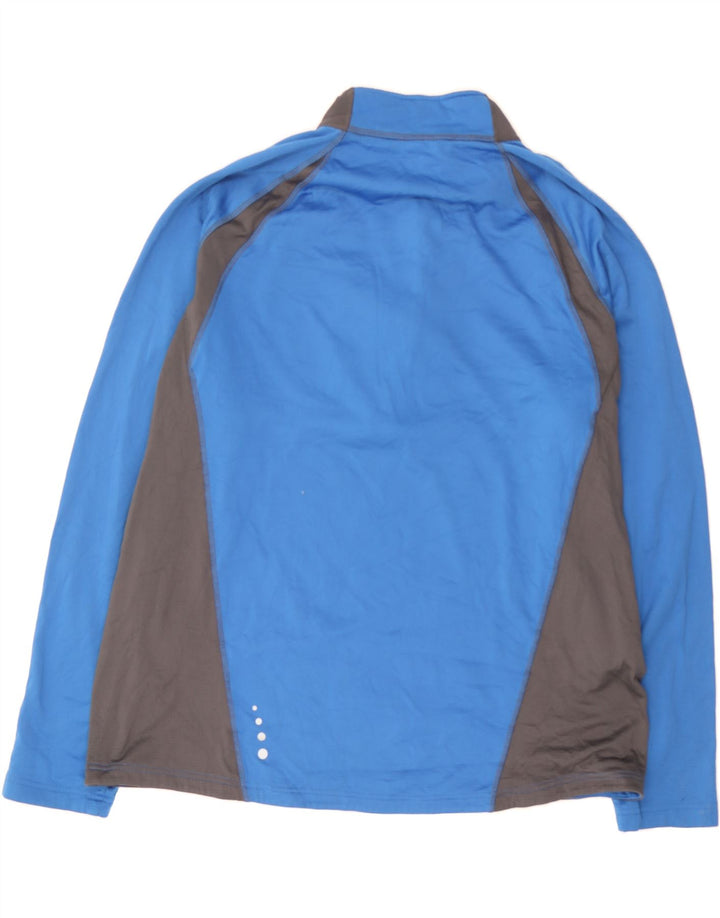L.L.BEAN Mens Zip Neck Pullover Tracksuit Top 2XL Blue Colourblock Vintage L.L.Bean and Second-Hand L.L.Bean from Messina Hembry 