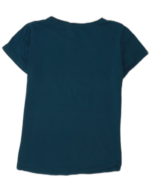 Puma Damen Graphic T-Shirt Top UK 12 Mittelblau