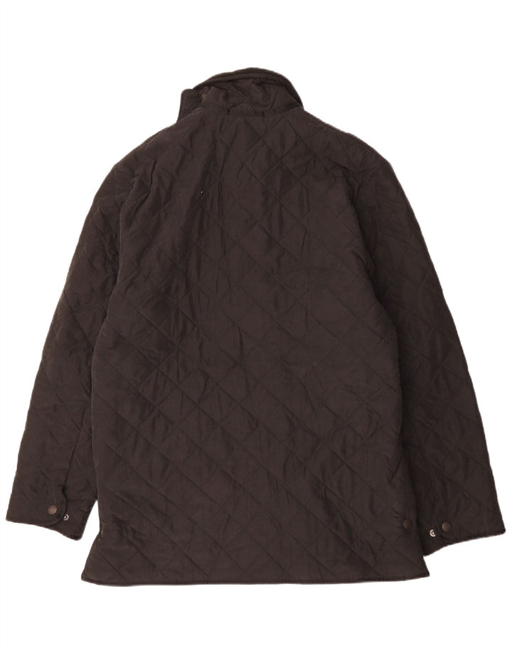 BARBOUR Mens Quilted Jacket UK 40 Large Black