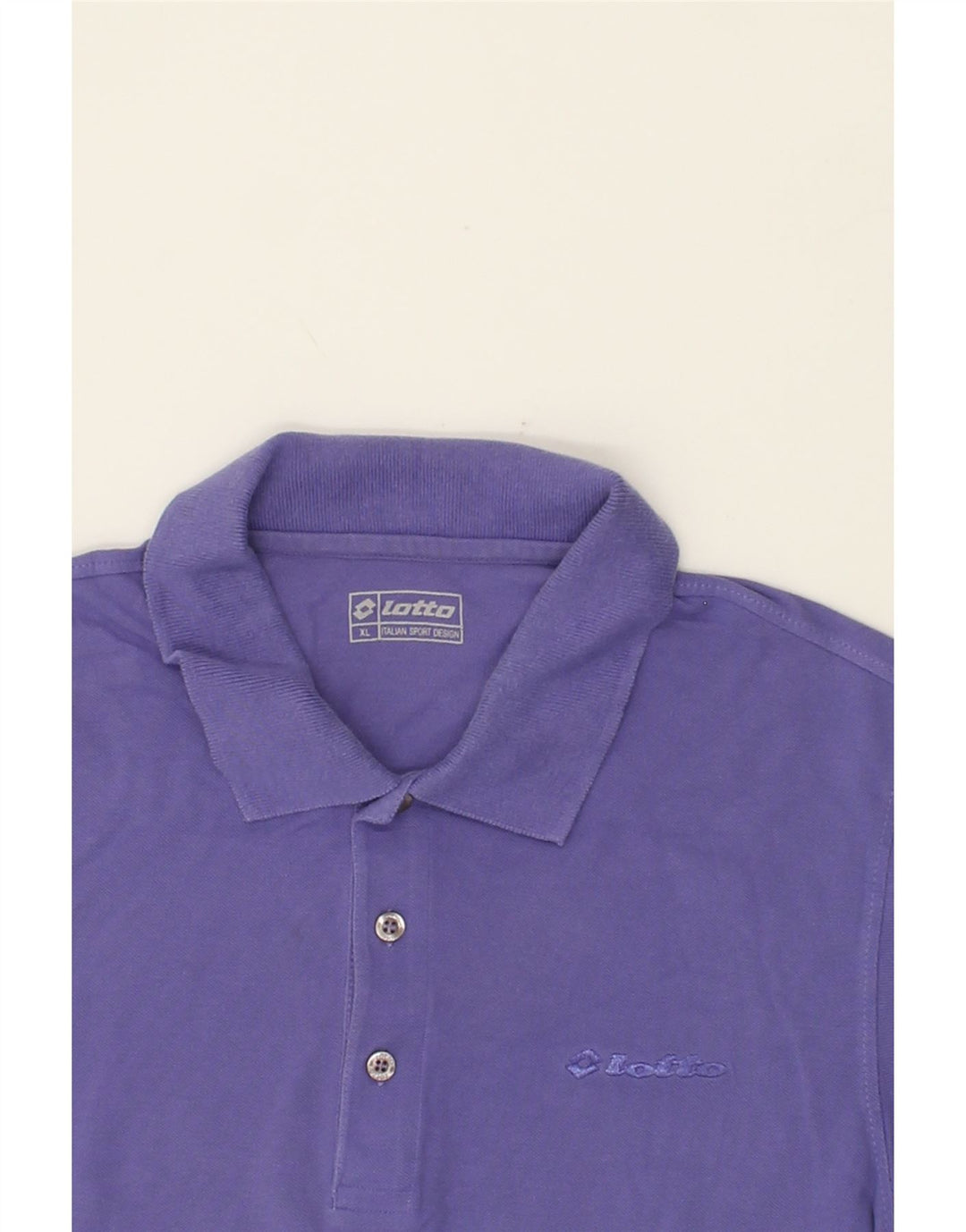 LOTTO Mens Polo Shirt XL Purple Cotton Vintage Lotto and Second-Hand Lotto from Messina Hembry 