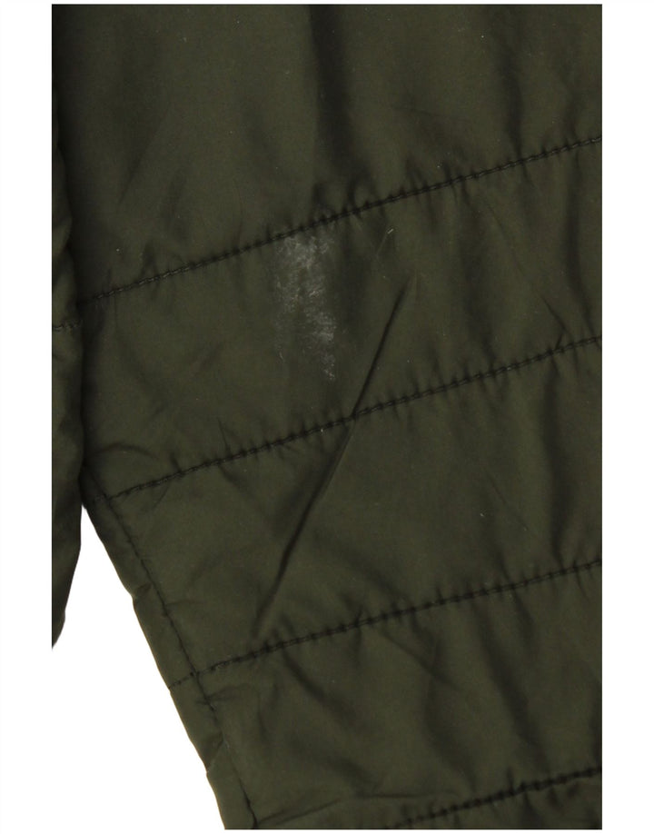 Jack & Jones Mens Hooded Padded Jacket UK 42 XL Green Polyester
