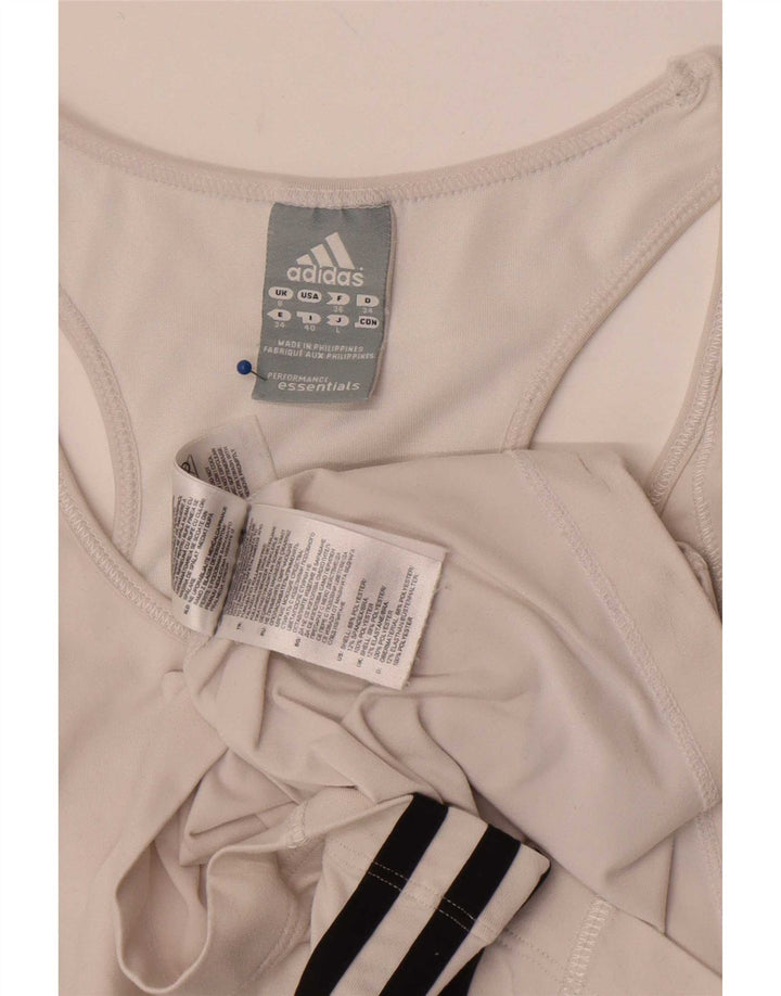 Canotta Adidas Climalite da donna UK 8 Small Poliestere bianco