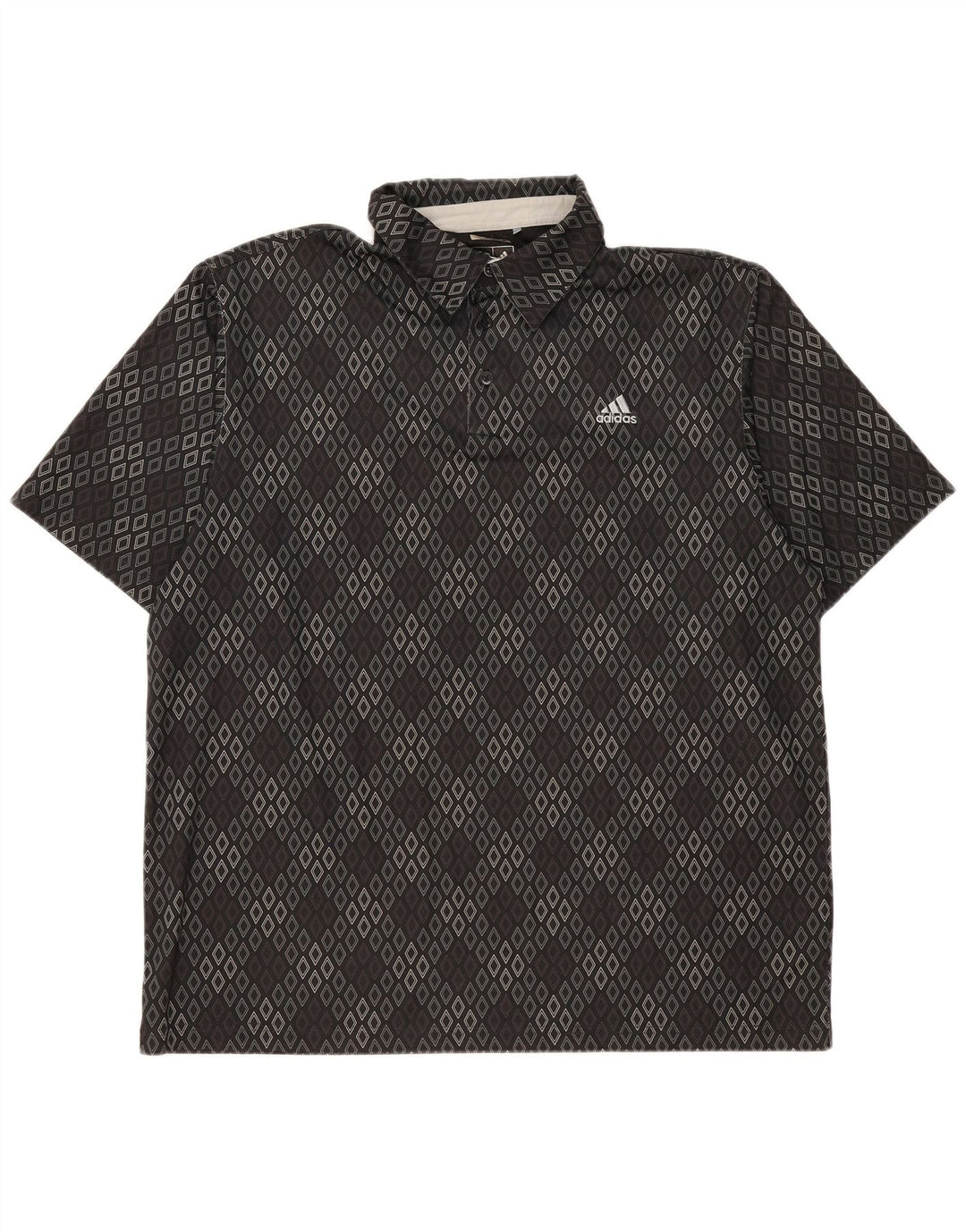 Męska koszulka polo Adidas Climacool 2XL Czarny Argyle/Diamentowy poliester