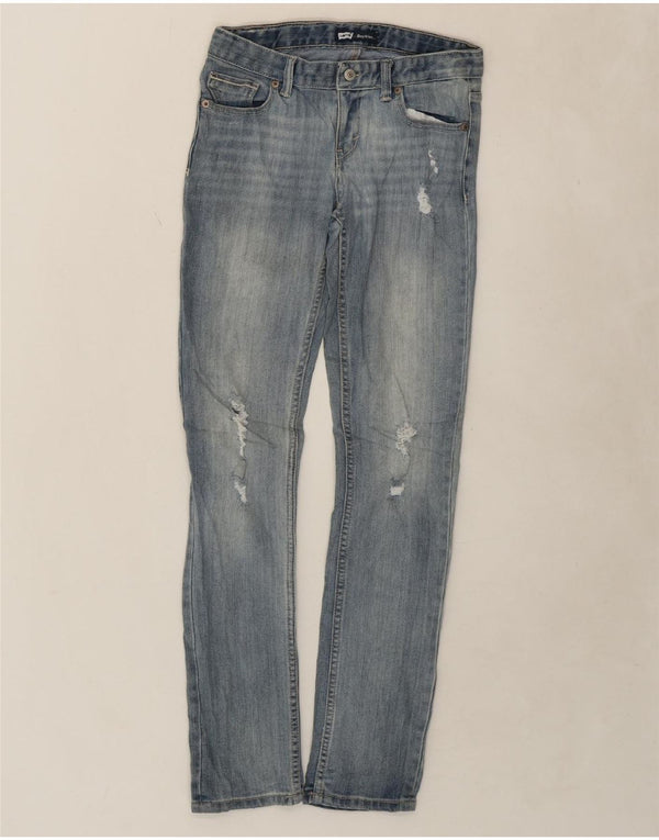 LEVI'S Girls Boyfriend Slim Jeans 13-14 Years W26 L28 Blue Cotton