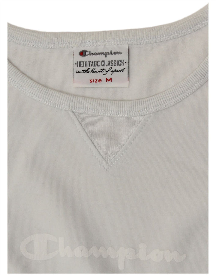 Champion Womens Heritage Classics Graphic Top manica lunga UK 12 Blu medio