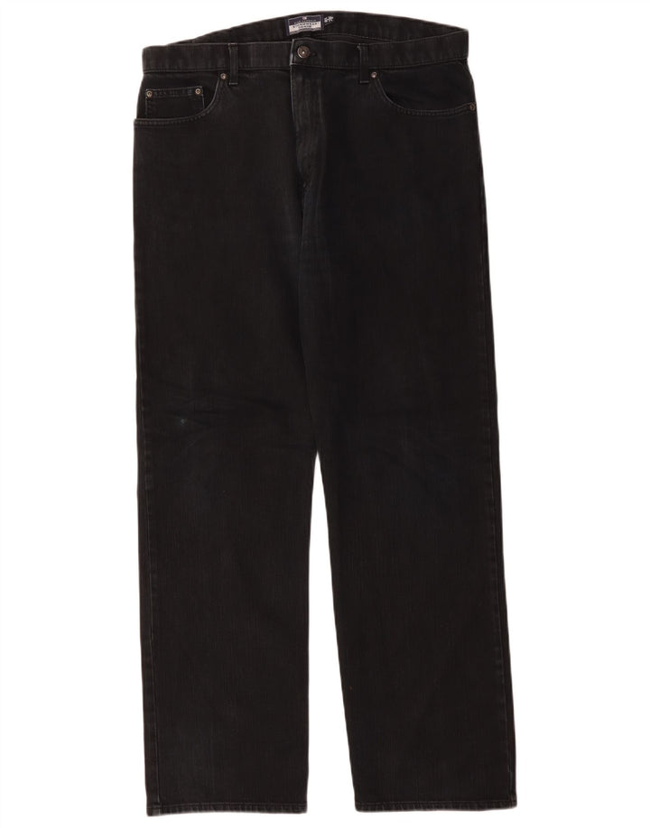 Marks & Spencer Mens Blue Harbour Straight Jeans W36 L31 Black Cotton