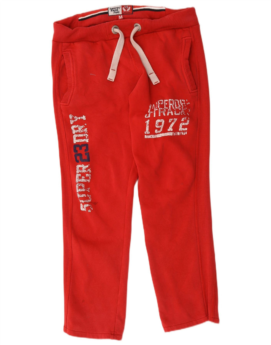 Pantaloni de trening grafic Superdry pentru bărbați, roșu mediu