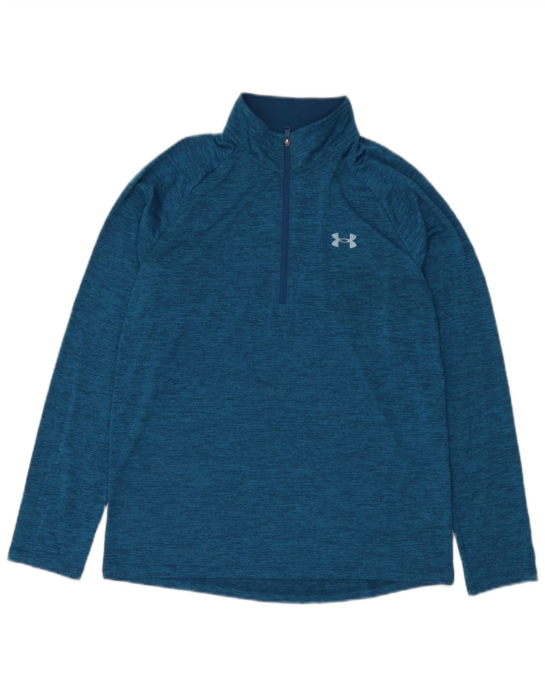 Under Armour Haut de Survêtement Zip Neck Pullover Homme Bleu Moyen Moucheté