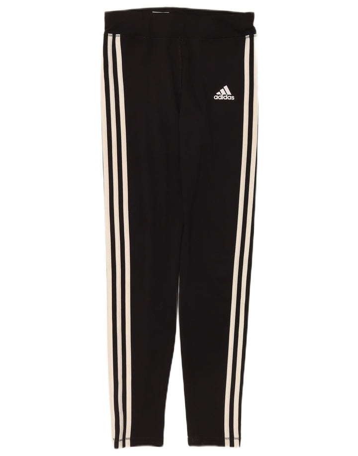 Adidas Girls Climalite Leggings 13-14 Years Large Black Polyester