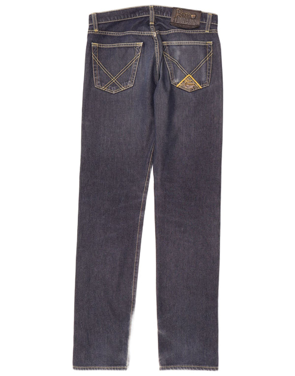 Roy Rogers Damen Slim Jeans IT 46 Large W32 L34 Marineblaue Baumwolle