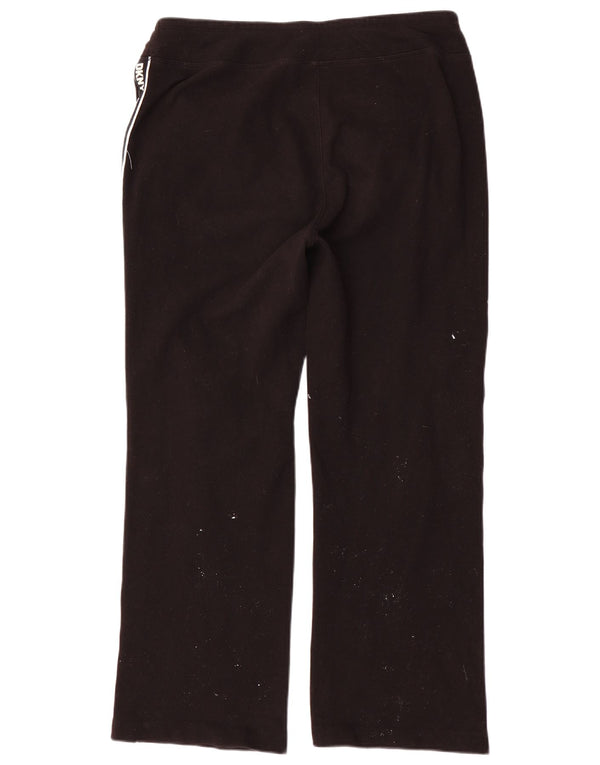 Dkny Womens Graphic Tracksuit Trousers UK 14 Medium Black Cotton
