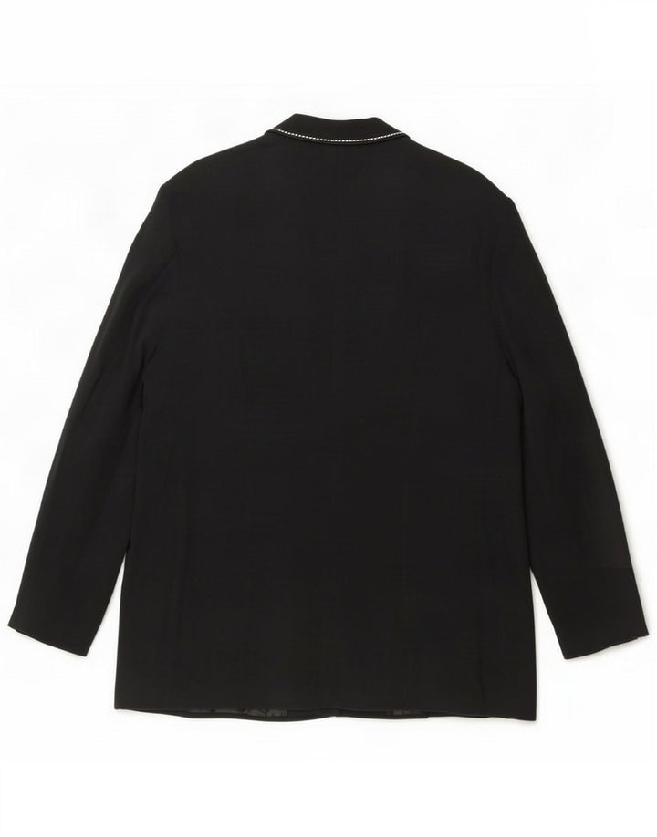 Marks & Spencer jachetă cu 3 nasturi pentru femei Marea Britanie 22 3XL Viscoză neagră