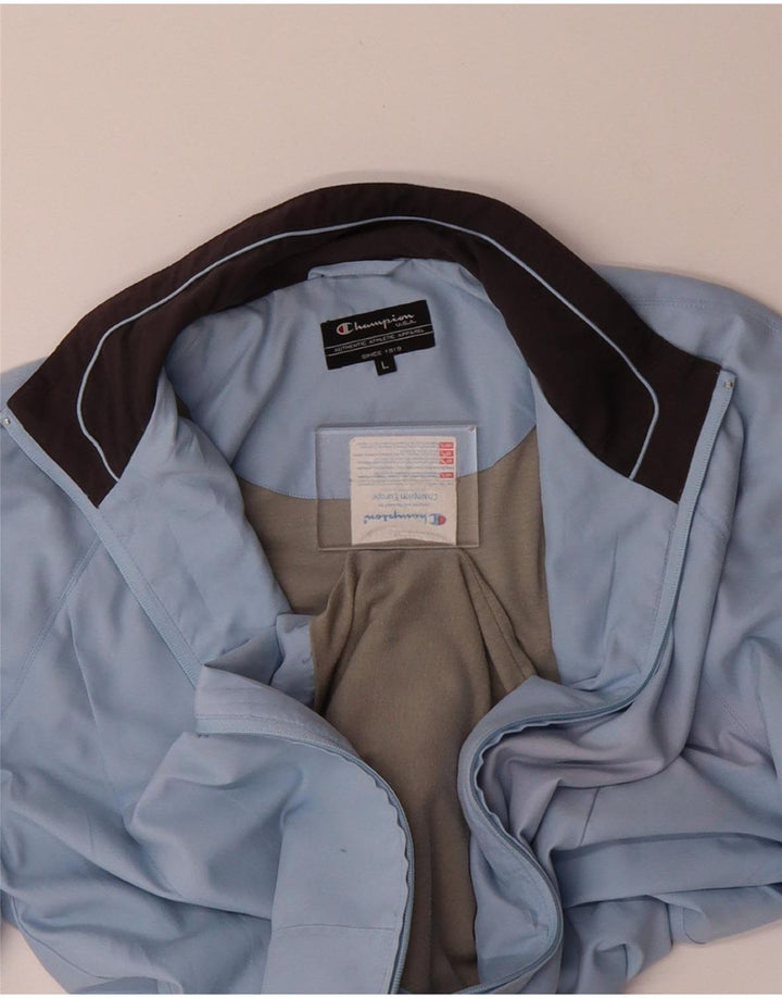 CHAMPION Mens Tracksuit Top Jacket Large Blue Polyester