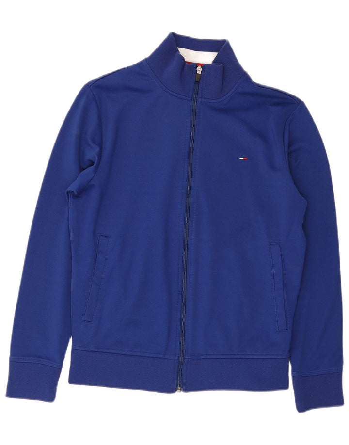 Giacca da ginnastica da uomo Tommy Hilfiger piccola in poliestere blu