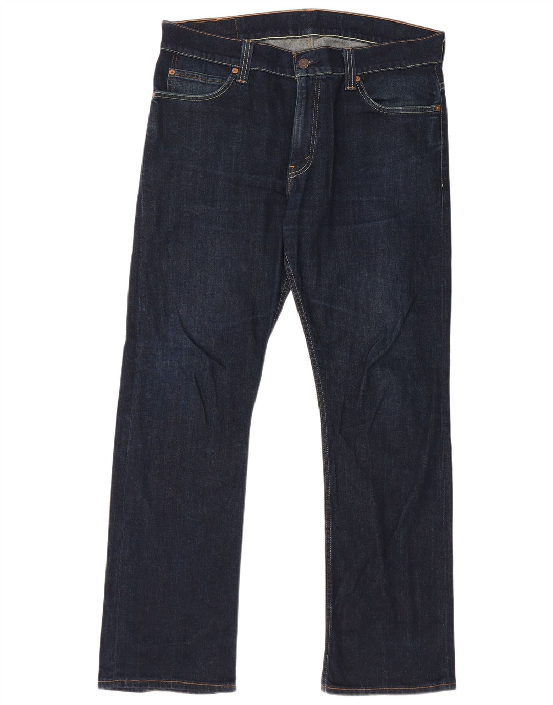 Levi's Herre 506 Straight Jeans W38 L32 Marineblå Bomuld