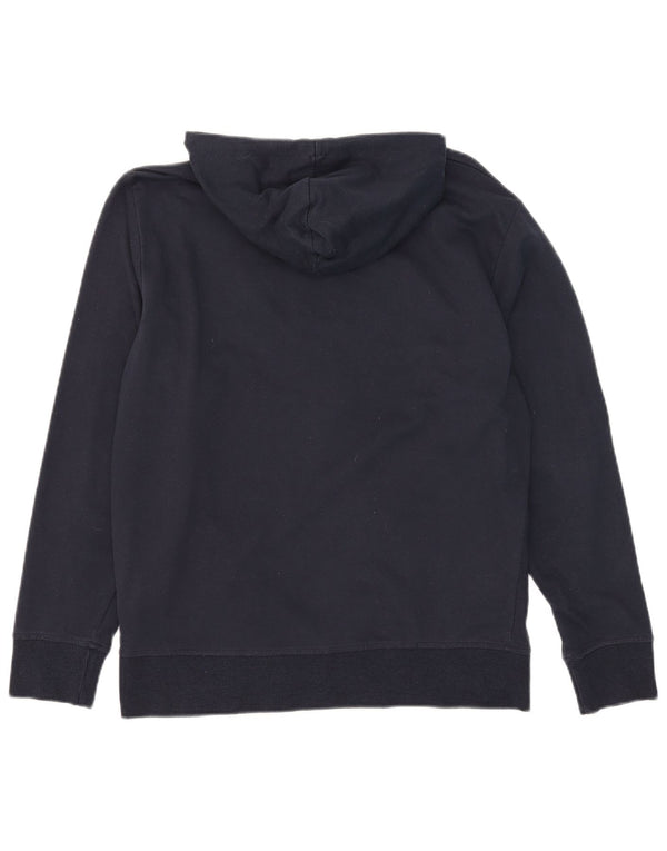 Avirex Mens Graphic Hoodie Jumper Large Navy Blue Cotton