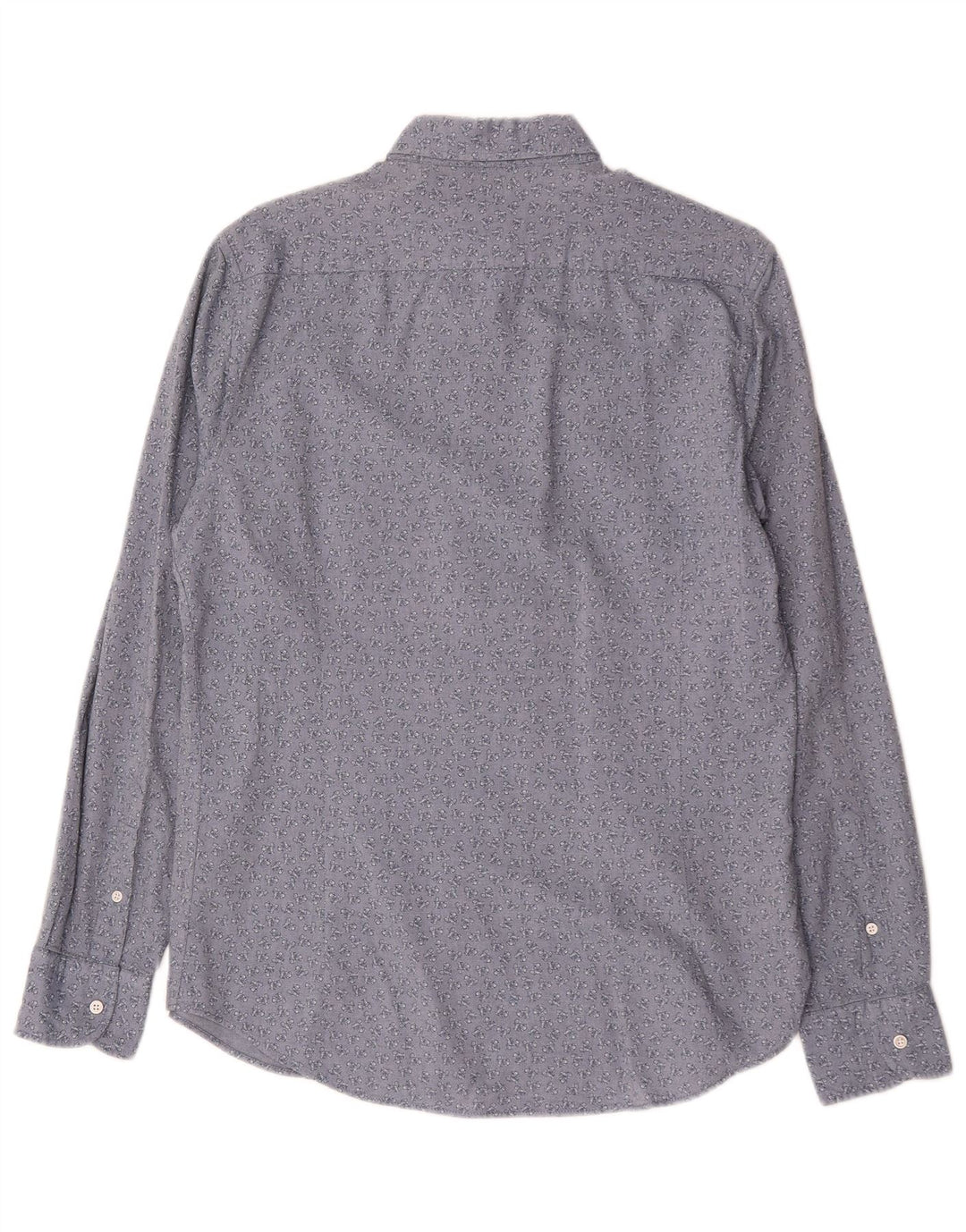 Camicia da uomo con motivo astratto Massimo Dutti in cotone floreale blu medio