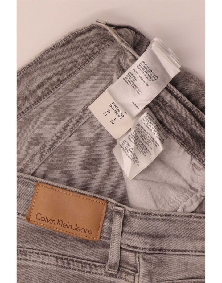 Calvin Klein Womens Cropped Jeans W31 L25 Grey Cotton
