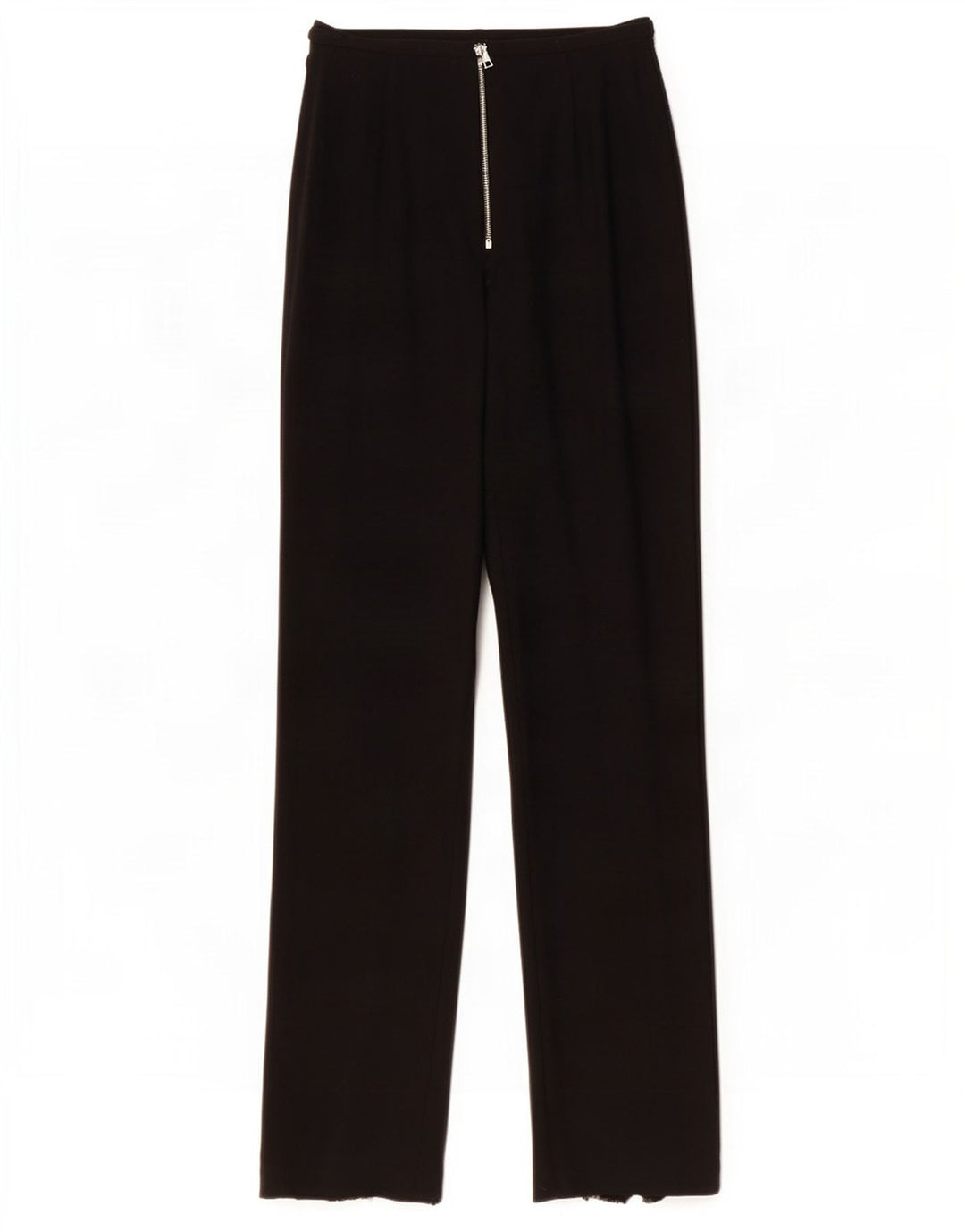 Vintage Womens Straight Suit Trousers IT 42 Medium W28 L32 Black Wool