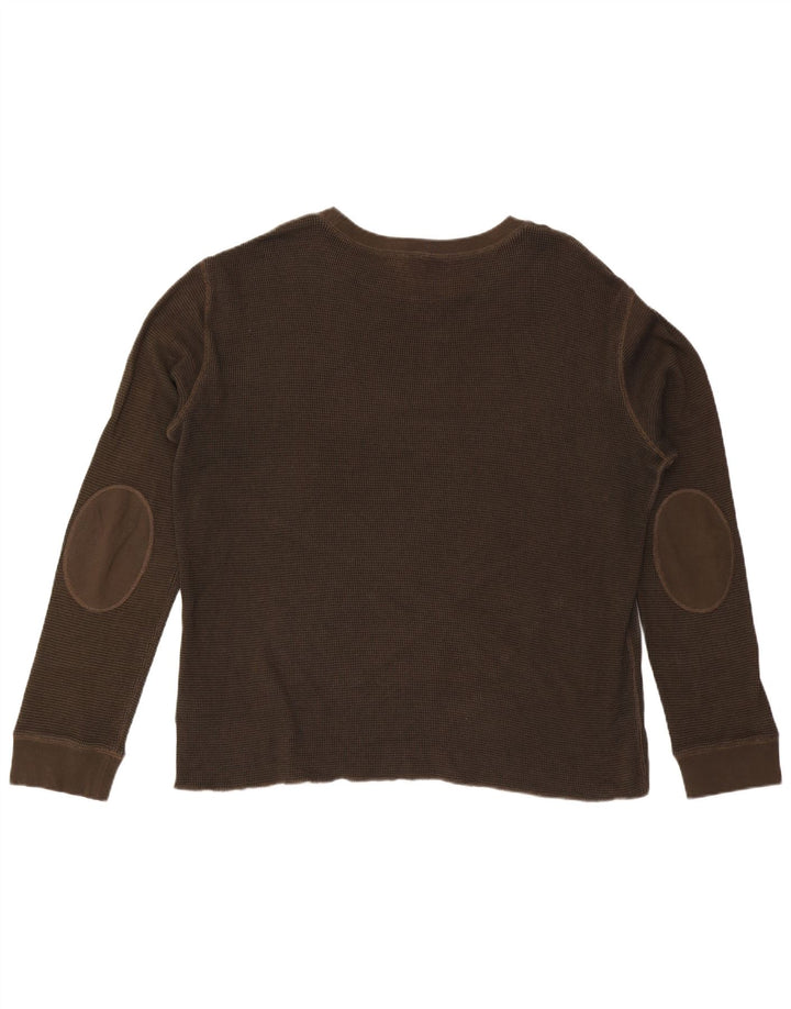 Hugo Boss Mens Top Long Sleeve 3XL Brown Cotton