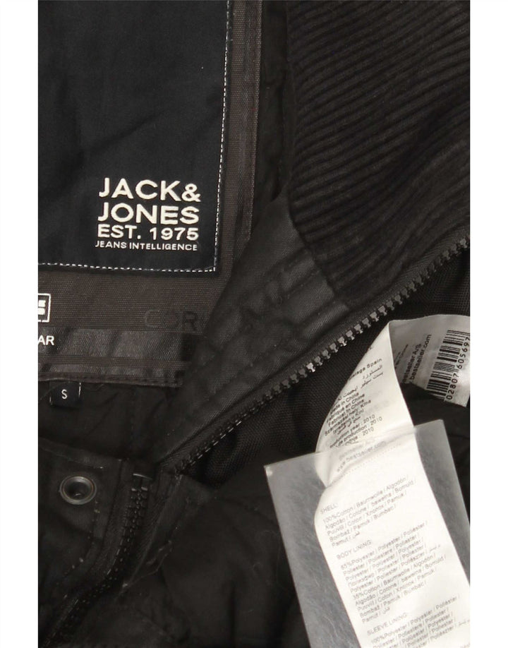 Jack & Jones Herren-Utility-Jacke UK 36 Small aus schwarzer Baumwolle