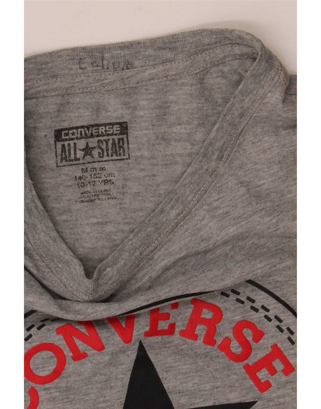 Converse Boys Chuck Taylor Graphic T-Shirt Top 10-11 Years Medium Grey