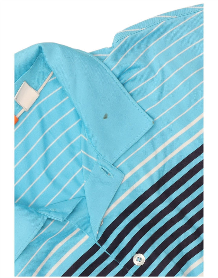 PUMA Polo Homme Large Bleu Rayé