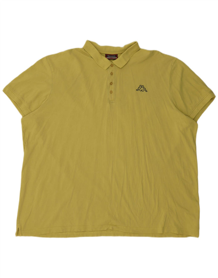 KAPPA Mens Polo Shirt 6XL Yellow Cotton