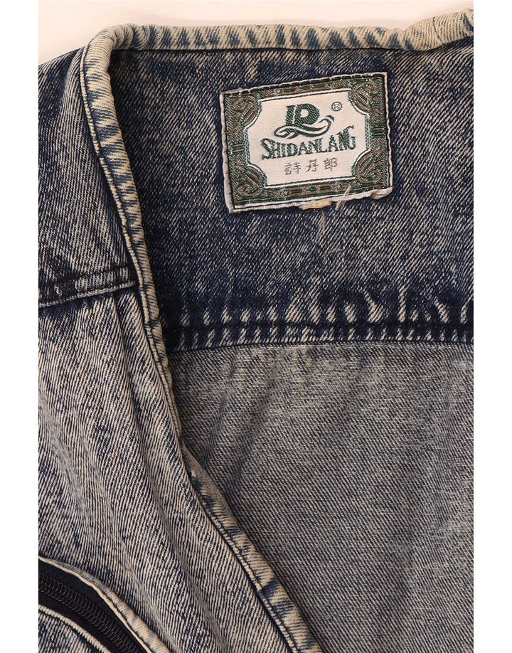 Vintage Herre Denim Gilet UK 40 Large Blue