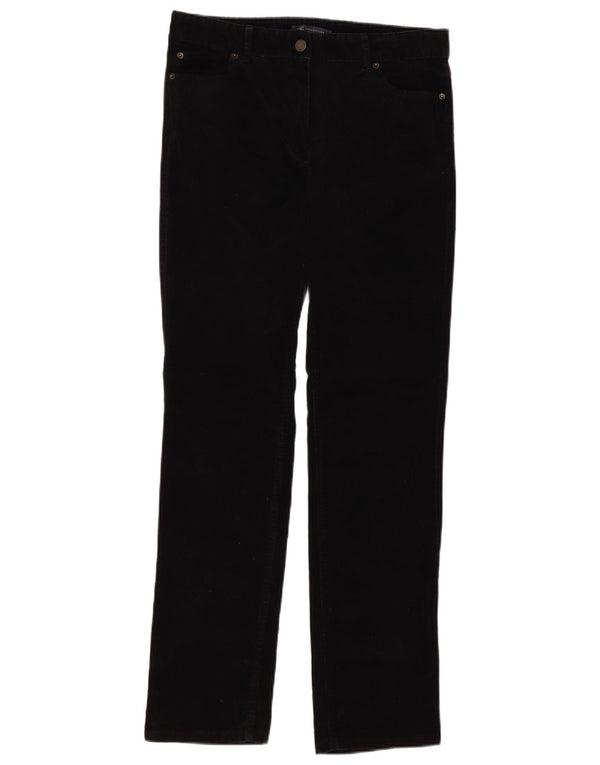 Marks & Spencer Womens High Waist Corduroy Trousers UK 12 Medium W32 L30 Bl