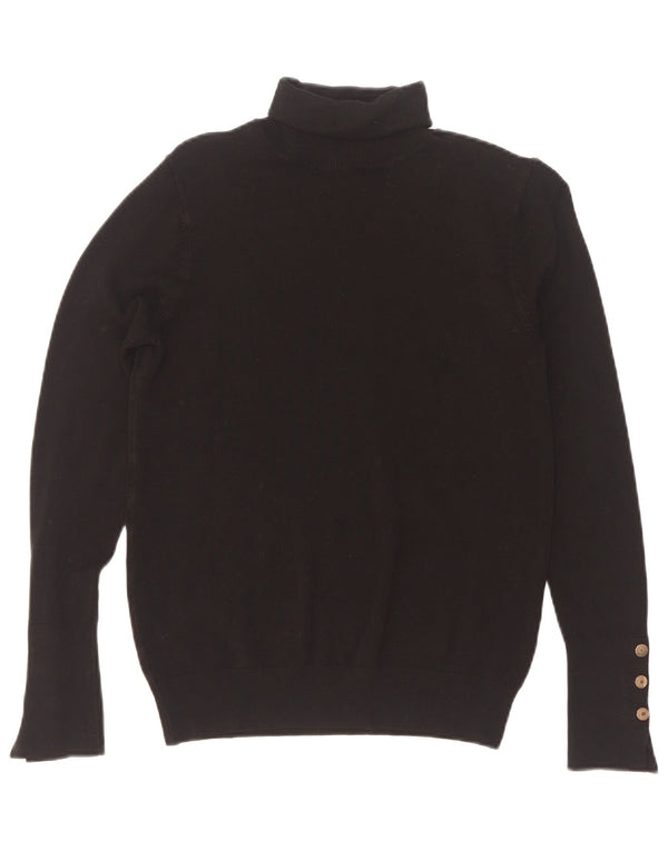 Zara Dame Rullehals Sweater UK 12 Medium Sort