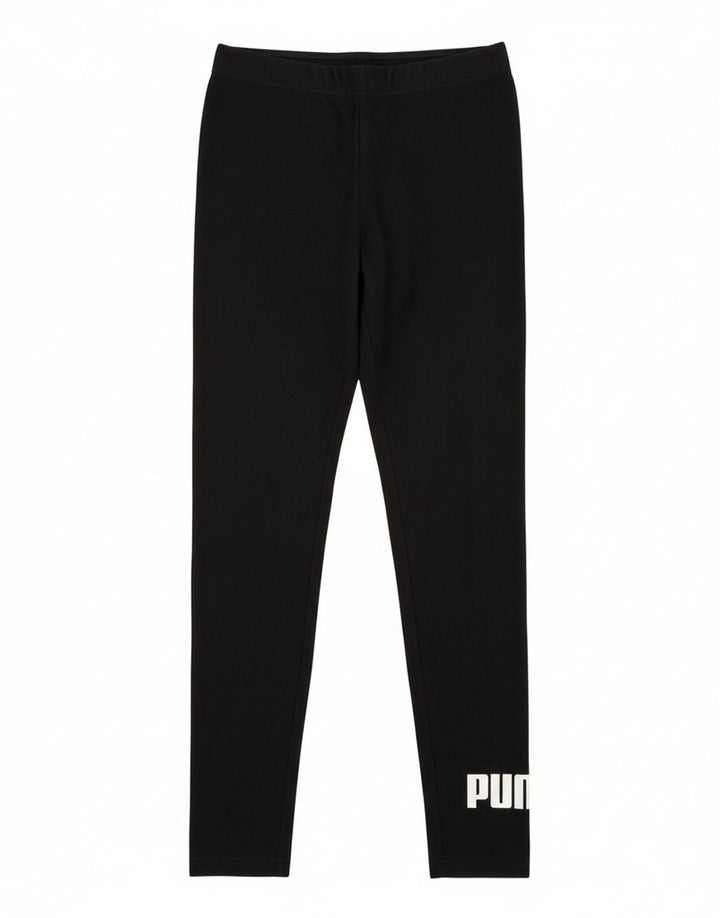 PUMA Womens Graphic Leggings UK 14 Large  Black Cotton