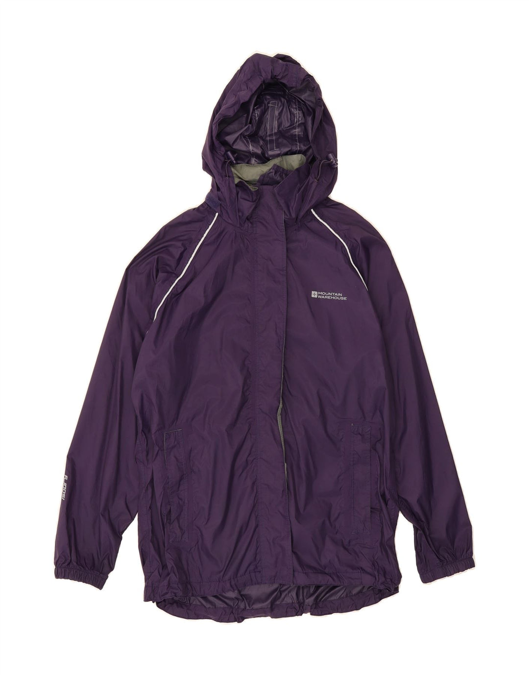 MOUNTAIN WAREHOUSE Womens Hooded Rain Jacket UK 12 Medium Purple Nylon Vintage Mountain Warehouse and Second-Hand Mountain Warehouse from Messina Hembry 