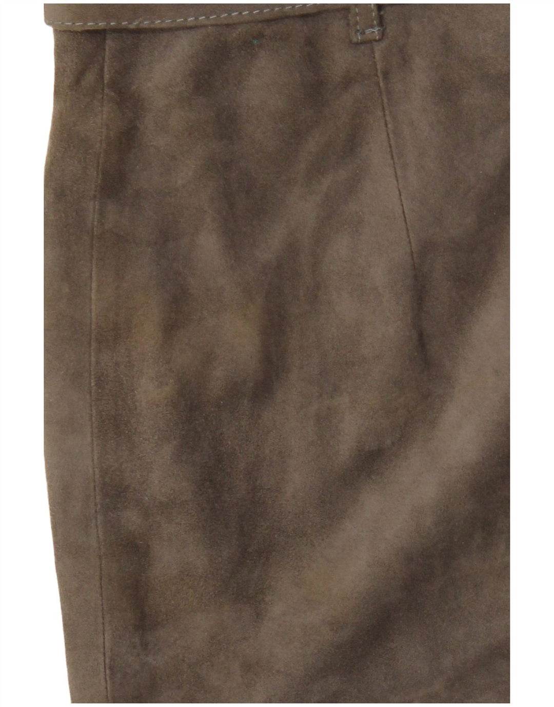Vintage dame ruskindsnederdel IT 44 Medium W26 Khaki læder