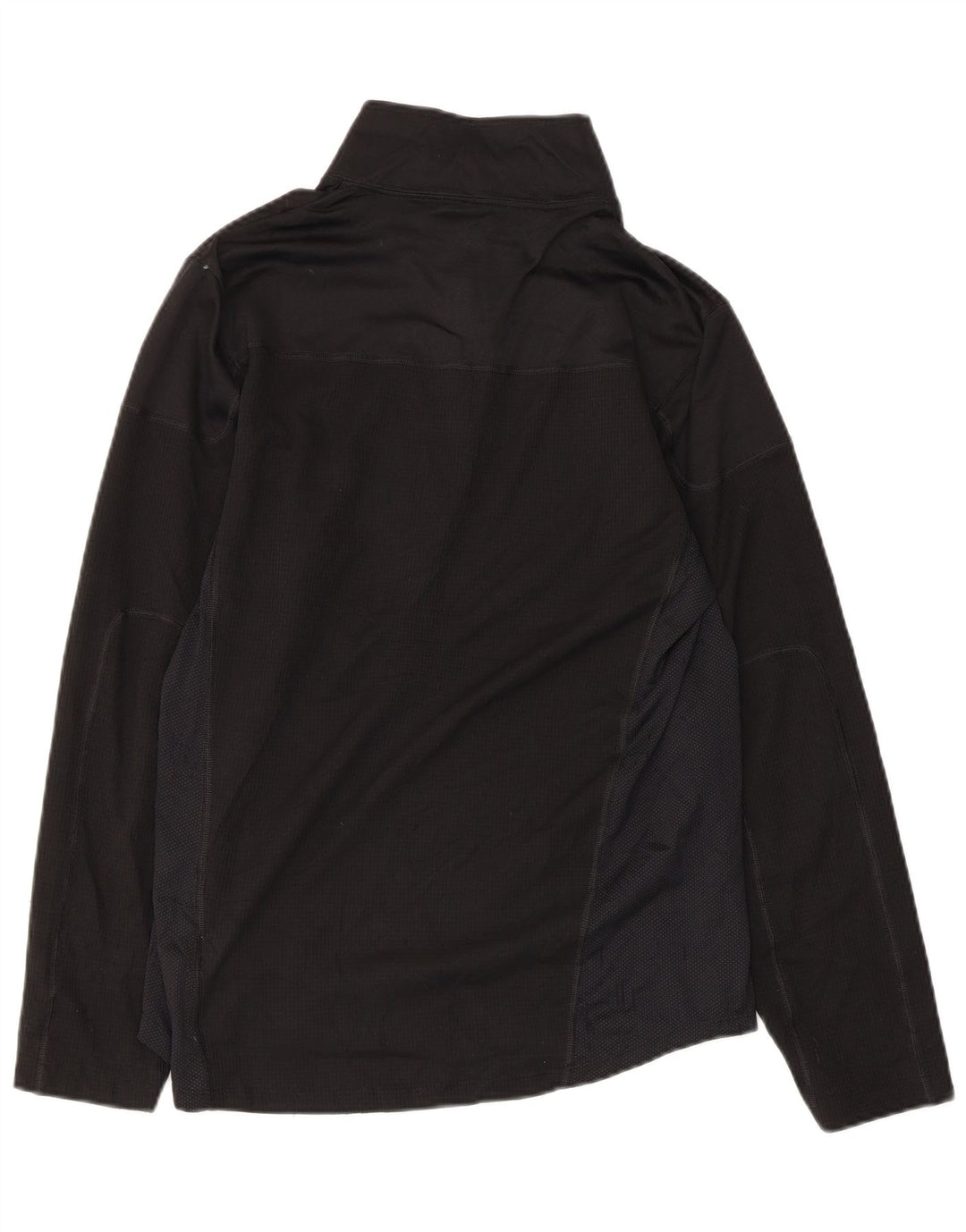 EDDIE BAUER Womens Zip Neck Pullover Tracksuit Top UK 10 Small Black