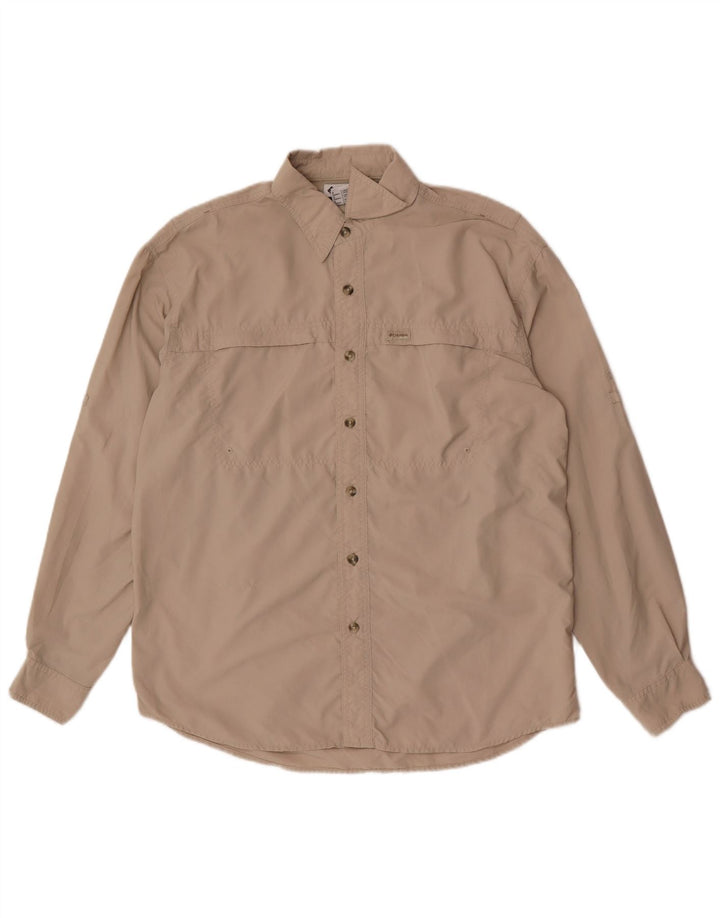 Columbia Herrenhemd Small Beige Nylon