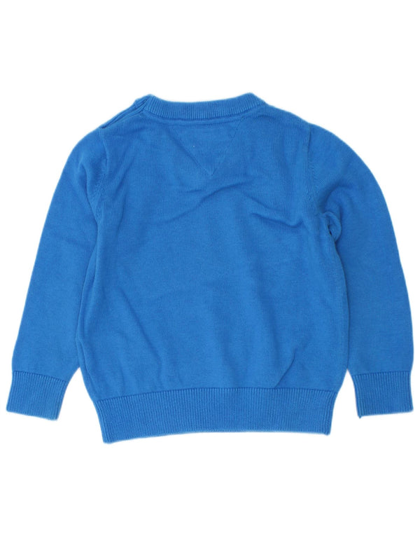 Tommy Hilfiger Baby Boys V-hals sweater 9-12 måneder Blå Bomuld