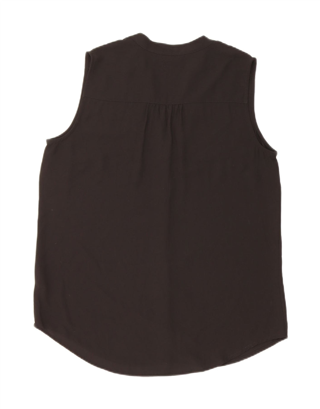 MARKS & SPENCER Womens Sleeveless Shirt Blouse UK 14 Large  Black